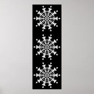 Póster Feliz Natal - Cristal de Gelo - Flaque de Neve