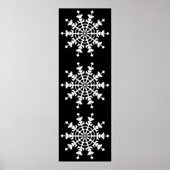 Póster Feliz Natal - Cristal de Gelo - Laca de Neve (Frente)
