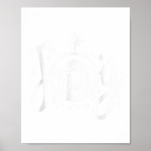 Poster Feliz Natal Cristão Jesus Criatividade Cena Fé