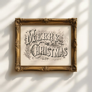 Poster Feliz Natal   Currier & Ives