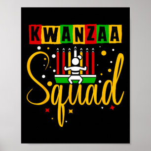 Poster Feliz Natal da Família Quadrada de Kwanza Feliz Af