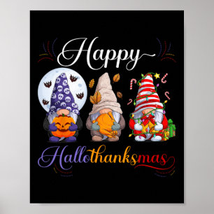 Poster Feliz Natal de Ação de Graças de Halloween HalloOb