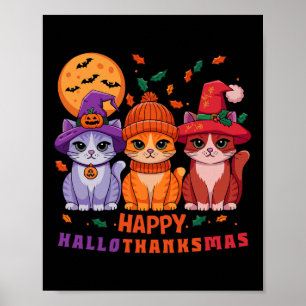 Poster Feliz Natal de Ação de Graças de Halloween HalloOb