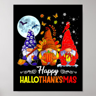 Poster Feliz Natal de Ação de Graças de Halloween HalloOb