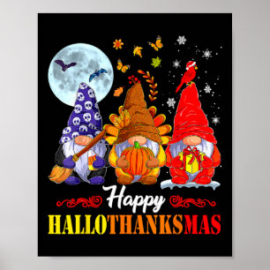 Poster Feliz Natal de Ação de Graças de Halloween HalloOb