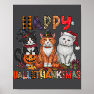 Poster Feliz Natal de Ação de Graças de Halloween HalloOb