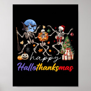 Poster Feliz Natal de Ação de Graças de Halloween HalloOb