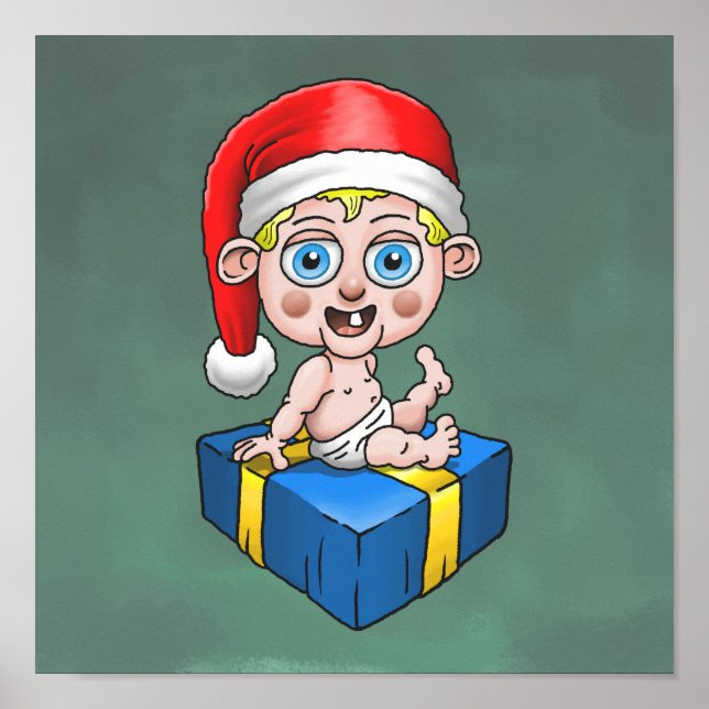 Poster Feliz Natal de Papais noeis Jovens (Frente)