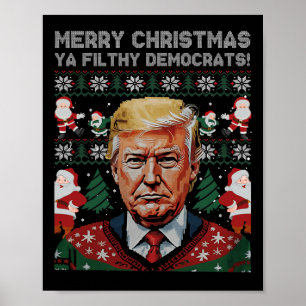 Poster Feliz Natal Democratas Sujos Ya Engraçados Xmas