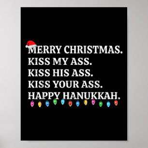 Poster Feliz Natal Divertido Beije Meu Natal Homens & Mul