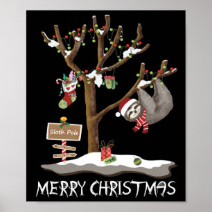 Poster FELIZ NATAL do feriado de PÓLO da PREGUIÇA