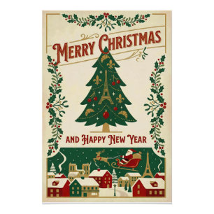 Póster Feliz Natal e Ano Novo