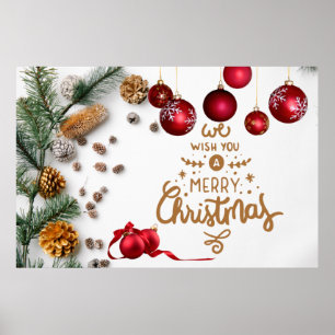 Poster Feliz Natal Enfeites de natal Festivos