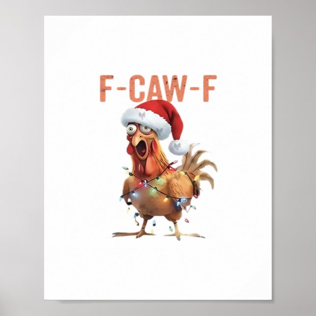 Poster Feliz Natal F Caw F Design Retro Legal (Frente)