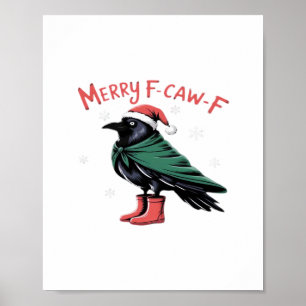Poster Feliz Natal F Caw F Estilo Clássico Vintage
