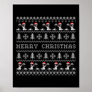 Poster Feliz Natal Família Correspondente Feliz Bulldog C
