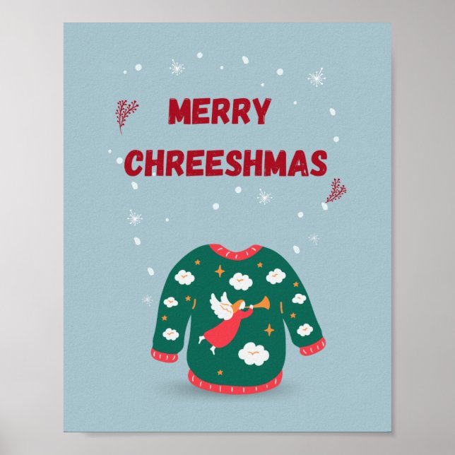 Poster Feliz Natal Feio Anjo (Frente)