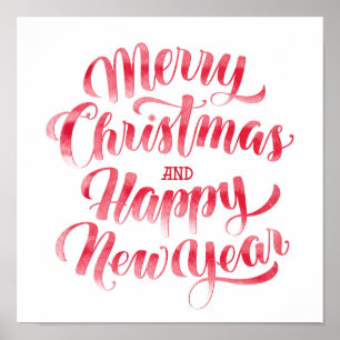 Poster Feliz Natal & feliz ano novo do Natal  