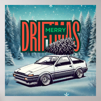 Poster (Feliz Natal) Feliz Driftmas - Hachiroku