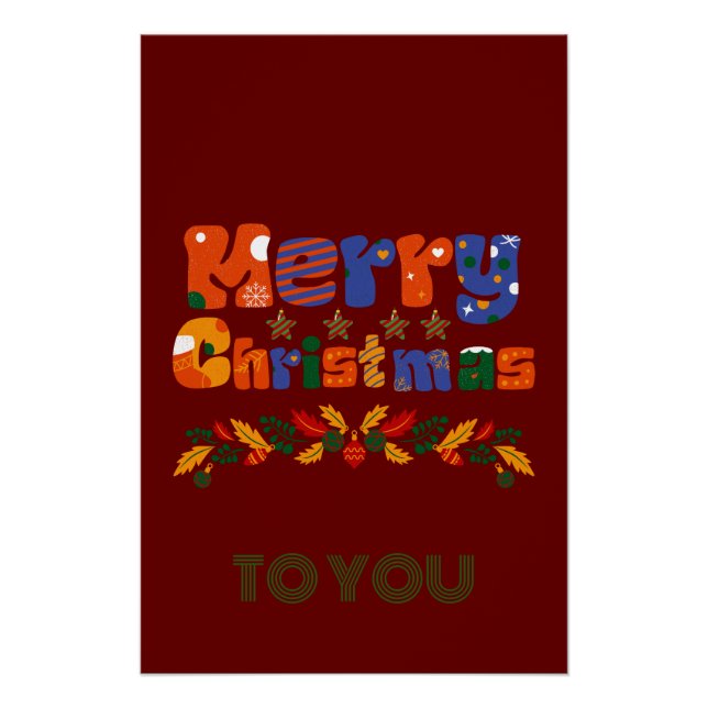 Póster Feliz Natal Férias (Frente)