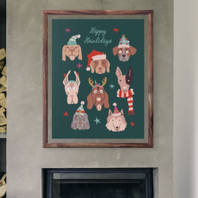 Poster Feliz Natal Férias de Cachorro (Criador carregado)