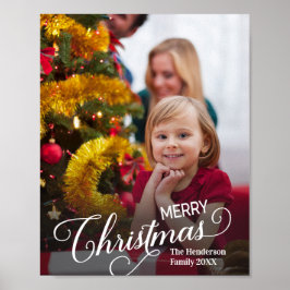 Poster Feliz Natal Foto Personalizada Simples