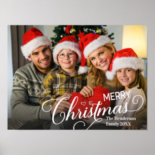Poster Feliz Natal Foto Personalizada Simples