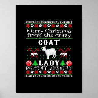 Poster Feliz Natal Gato Lady Ugly Gift