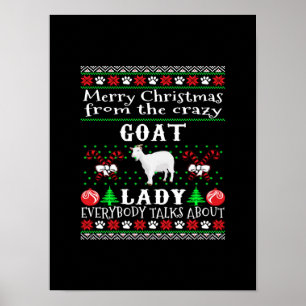 Poster Feliz Natal Gato Lady Ugly Gift