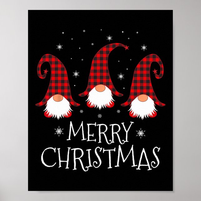 Poster Feliz Natal Gnomo Funny Xmas Gnomos Group Fami (Frente)