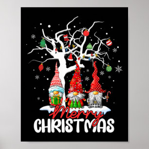 Poster Feliz Natal Gnomos Família Xmas Homens Mulheres Cr