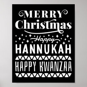 Poster Feliz Natal Hanukkah Feliz Kwanzaa 11