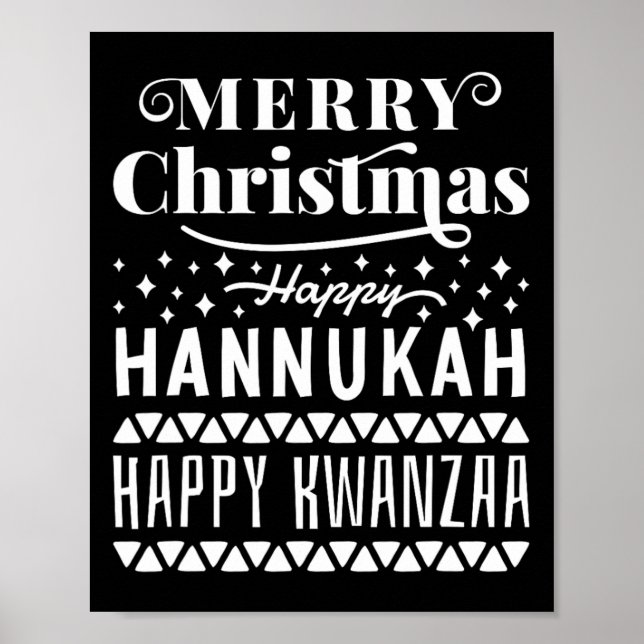 Poster Feliz Natal Hanukkah Feliz Kwanzaa 11 (Frente)