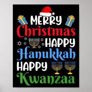 Poster Feliz Natal Hanukkah Feliz Kwanzaa 18