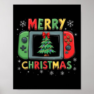 Poster Feliz Natal Homens Jovens Jovens Jogando Jogador X