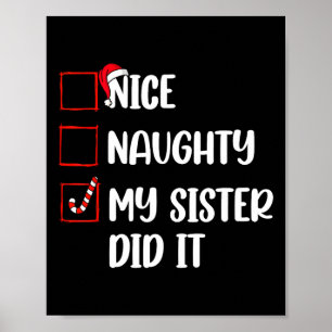Poster Feliz Natal Irmã Bela Fez Isso Família Xmas B