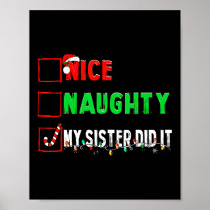Poster Feliz Natal Irmã Bela Fez Isso Família Xmas B
