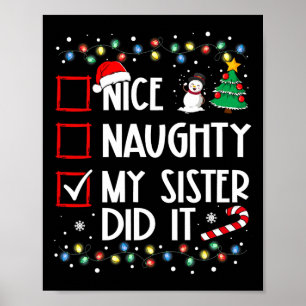 Poster Feliz Natal Irmã Bela Fez Isso Família Xmas B