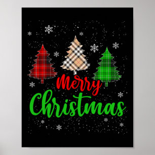 Poster Feliz Natal Luz Vermelha Santa Hat Família Xmas M