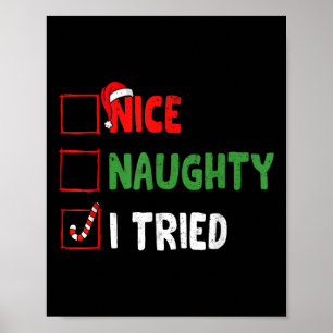 Poster Feliz Natal, Malvado, Eu Tentei Natal