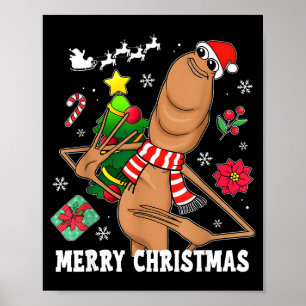 Poster Feliz Natal Marcus The Worm Divertido Meme Desenfr