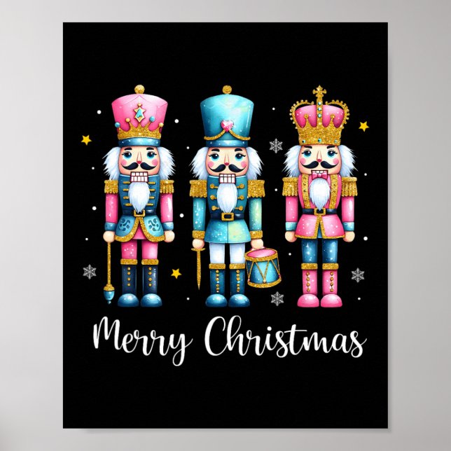Poster Feliz Natal Nutcracker Balé Festivo Xmas Men (Frente)