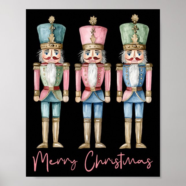 Poster Feliz Natal Nutcracker Balé Festivo Xmas Men (Frente)
