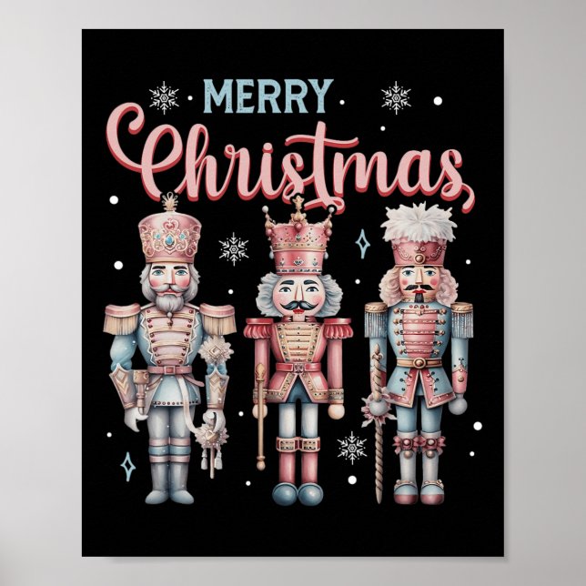 Poster Feliz Natal Nutcracker Balé Festivo Xmas Men (Frente)