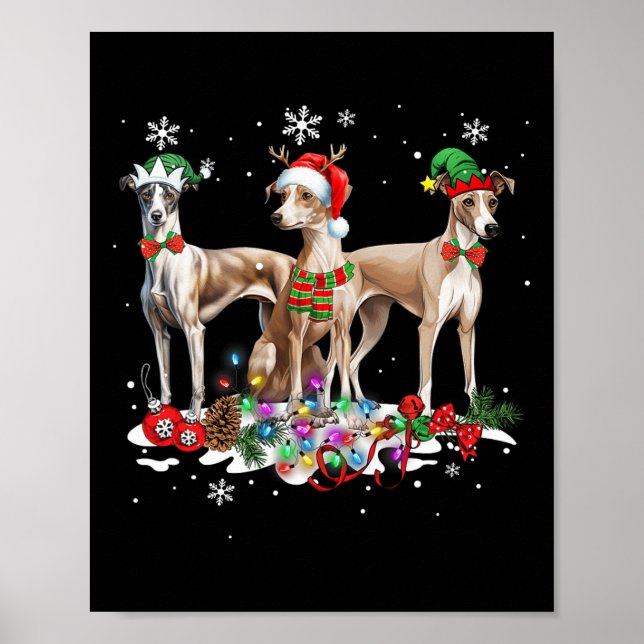 Poster Feliz Natal Pajama Cachorro Cachorro (Frente)