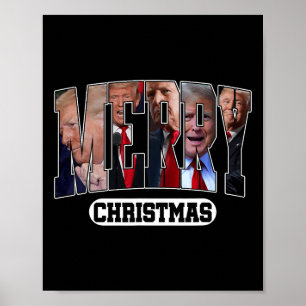 Poster Feliz Natal Papais noeis Trump Feliz Pjamas de Tru