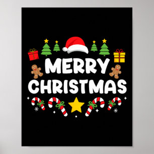 Poster Feliz Natal Para A Família Xmas Pajama Feriado