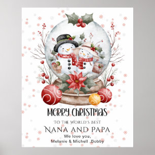 Poster Feliz Natal Para os Melhores Avós do Mundo