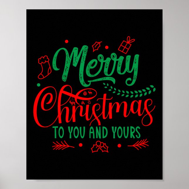 Poster Feliz Natal para você e seu (Frente)