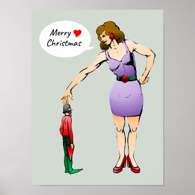 Poster Feliz Natal Pequeno Elfo (Frente)